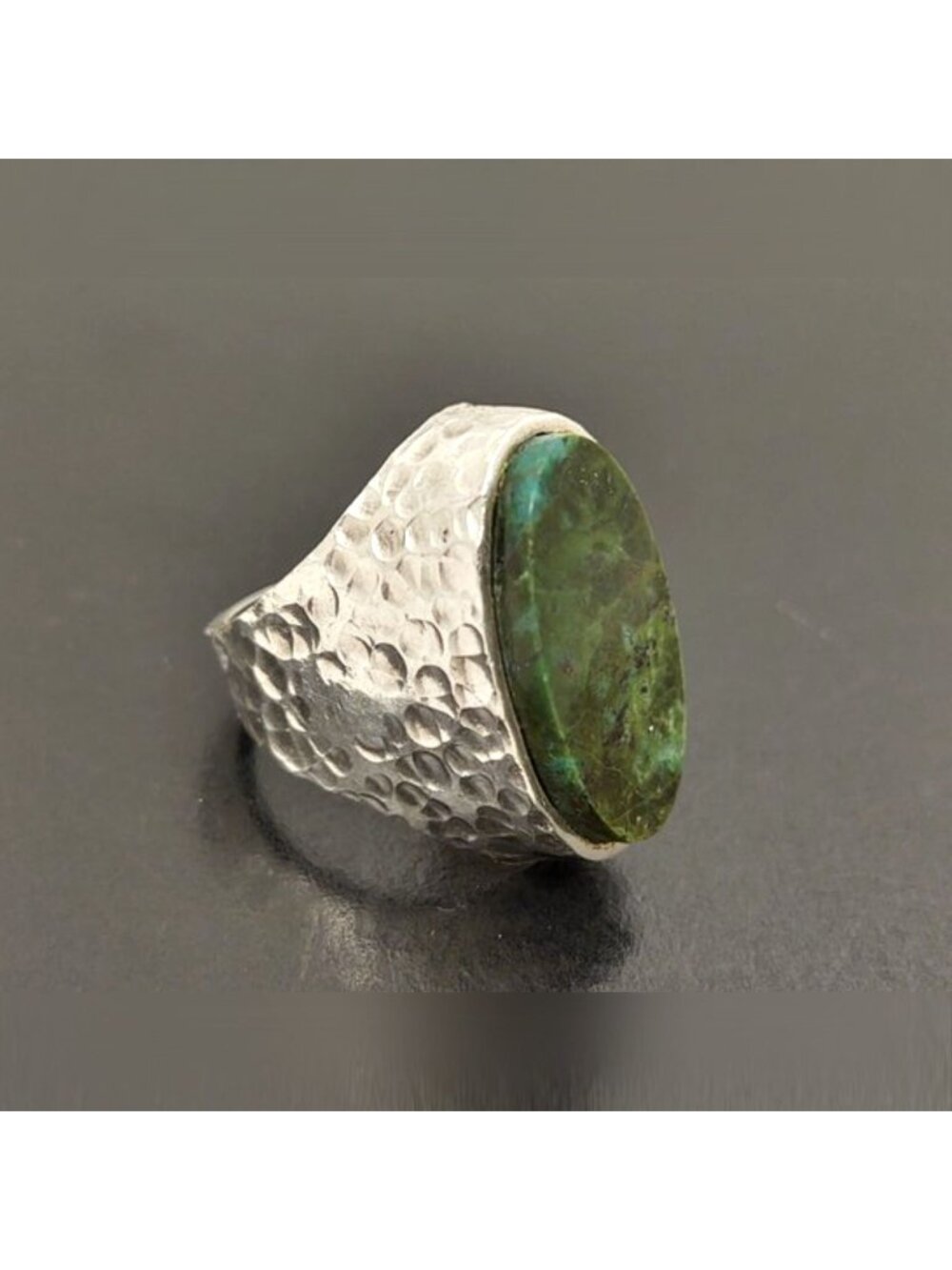 Vintage Elias Peru Sterling Silver 925 Hammered Statement Ring Size 6.25